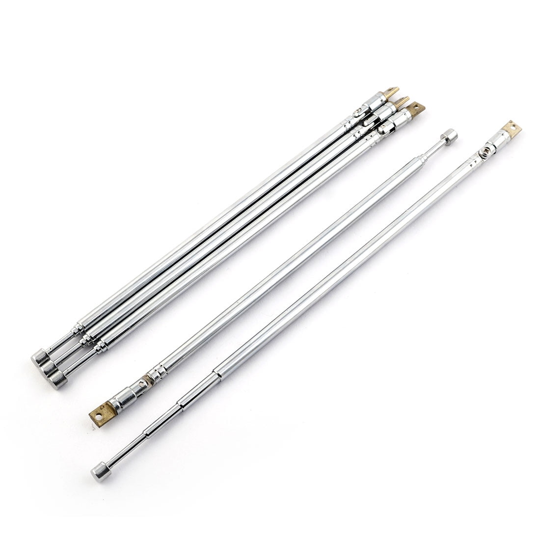 5 Pcs4 Sections 360 Degree Telescopic Antenna Aerial Mast Rod for TV Radio 24"/ 62cm