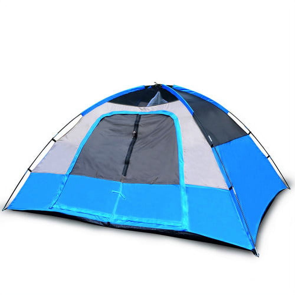 5 Person Camping Tent, Blue/Gray with midpoint Divider