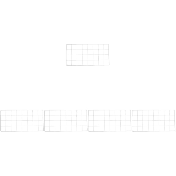 Set of 5 White Wrought Iron Picture Frames for Home Decoration and Storage, 40x20cm