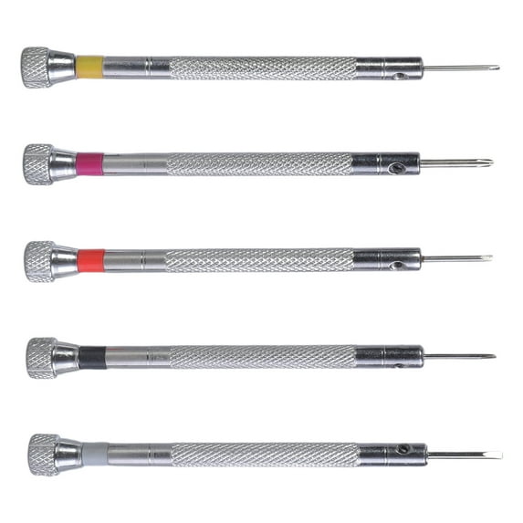 0.8-1.6mm Completes 5Piece Screwdriver Set Suitable For Watch Repair Crafted For Clock Enthusiasts & Skilled Technicians