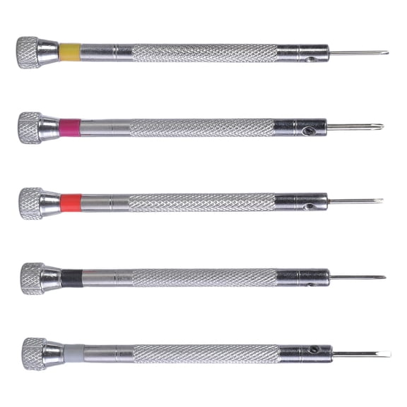 0.8-1.6mm Completes 5Piece Screwdriver Set Suitable For Watch Repair Crafted For Clock Enthusiasts & Skilled Technicians