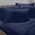 thumbnail image 1 of Clara Clark Premier 1800 Collection Bed Sheet Set with Extra Pillowcases Wrinkle, Fade & Stain Resistant, Twin, Navy Blue, 1 of 4