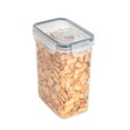 thumbnail image 1 of 5-Piece Airtight Food Storage Containers Set, ZzCityTK Clear Plastic Kitchen Canisters with Locking Lids, Stackable Pantry Organizers for Flour Rice Snacks Spices, White, 1 of 6