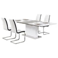 thumbnail image 1 of 5 Piece Alaskan Extendable High Gloss Dining Set, White, 1 of 1