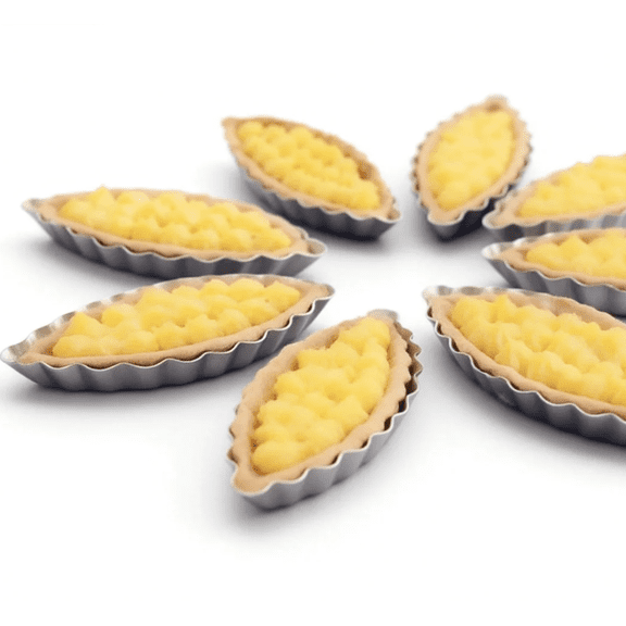 5-Piece Aluminum Themed Tart Mold Set Whimsical Mini Baking Pans for Creative Desserts