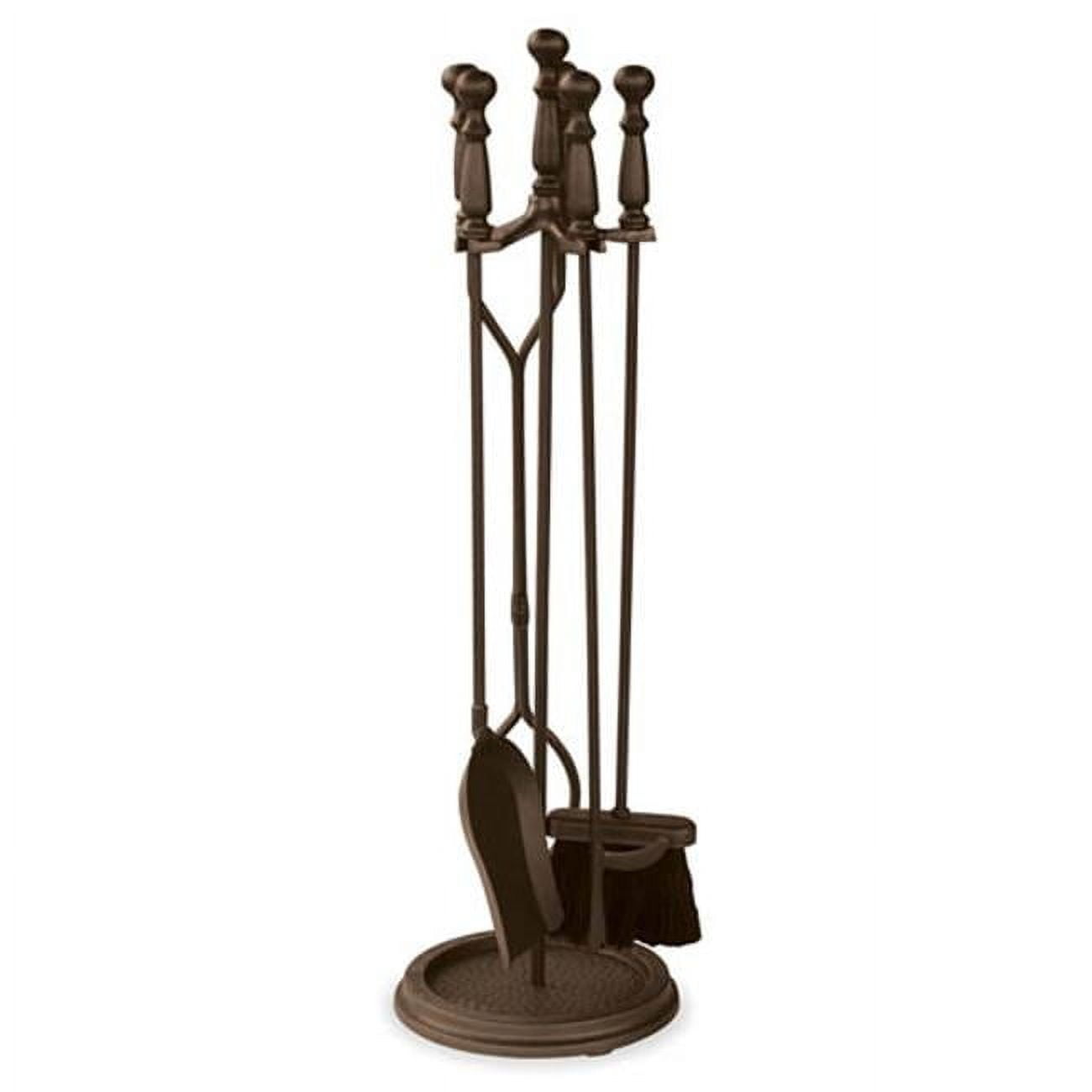 Bronze 5-Piece Fireplace Tool Set with Ball Handles