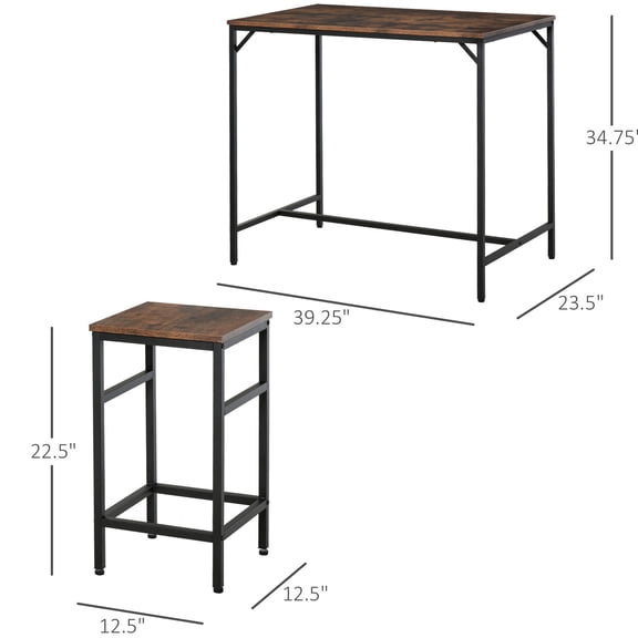 Space-Saving 5-Piece Bar Set - Ideal for Small Kitchens