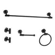 5 Piece Bath Hardware Set, Wall Mount Aluminium and Stainless Bathroom Hardware, Oil Rubbed Bronze