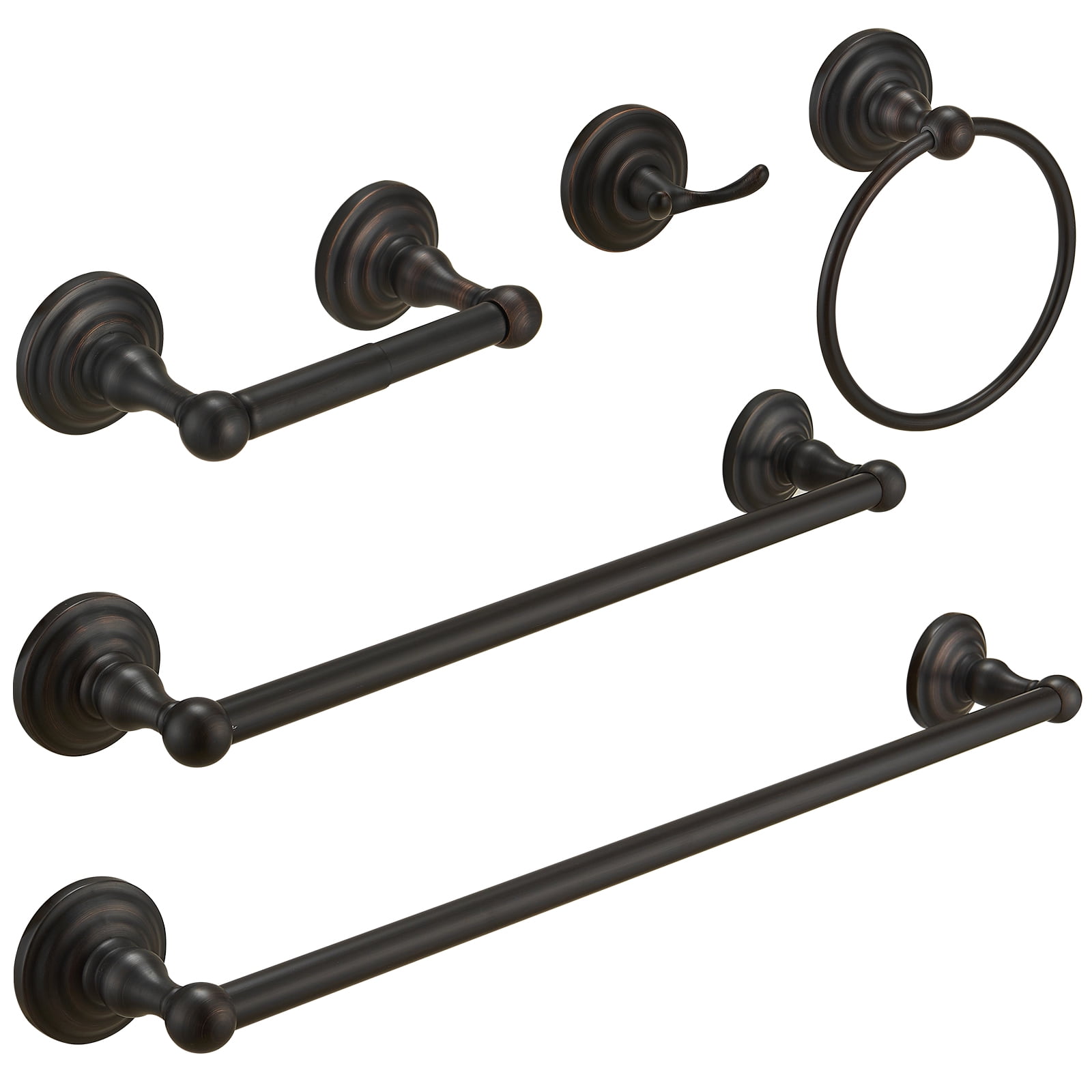 Brushed Nickel 4-Piece Stainless Steel Bathroom Hardware Set