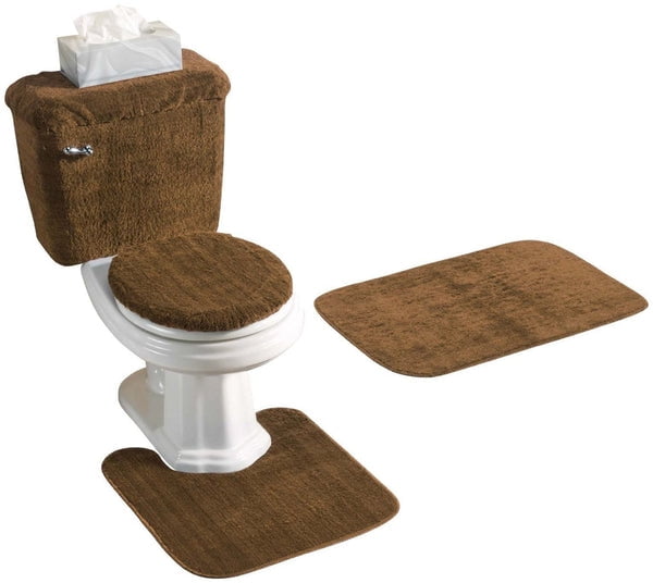 CHAQLIN Funny Darts Bathroom Rug Set - 3-Piece Contour Mat, Lid Cover, Non-Slip Flannel