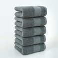 thumbnail image 1 of 5-Piece Bath Towel Set Soft Absorbent 100% Towels 27.9x13.77 Inches Dark Gray,Gray,Green Spa & Bathroom, 1 of 6