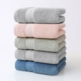thumbnail image 1 of 5-Piece  Towel Set - Thick, Soft & Absorbent Cotton Towels for Bathroom, Spa, Pool - 27.9X13.77 Inches, Blue/Green/Gray Multi-Color Pack, 1 of 7