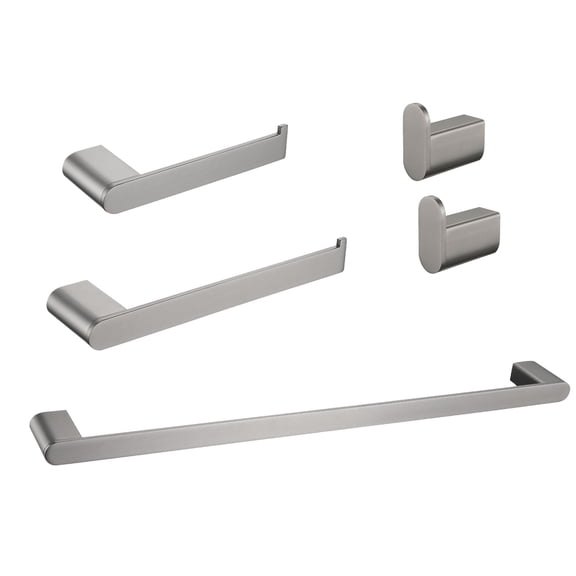 5-Piece Bathroom Accessory Set | Versatile for Toilet, Kitchen, Living Room | Solid SUS 304, Resist Scratches | Smooth Edges, Include Installation Tools