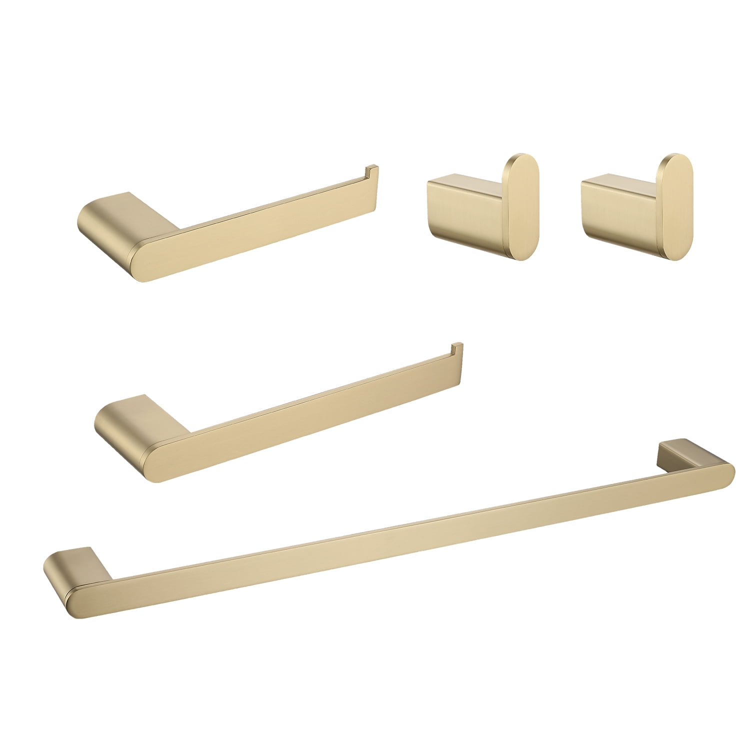 Brushed Gold 5-Piece Stainless Steel Bathroom Hardware Set