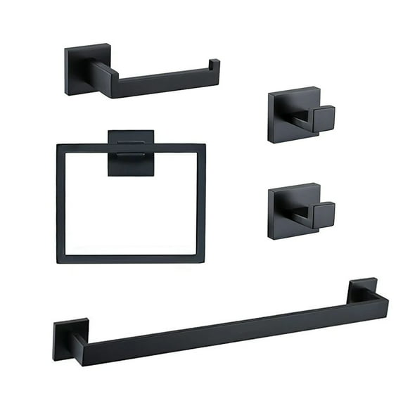 5 - Piece Bathroom Hardware Accessories Set Wall Mounted