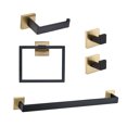 thumbnail image 1 of 5 - Piece Bathroom Hardware Accessories Set Wall Mounted, 1 of 8