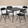 5 Piece Black Folding Game Room Card Table and Chair Set