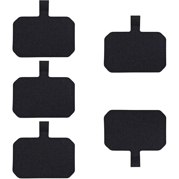 5 Piece Black Polyester Cell Phone Lanyard Pad Universal Phone Tether Tab Replacement Smartphone Accessory