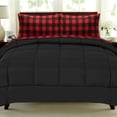thumbnail image 1 of 5 Piece Buffalo Check Sheet and Comforter set Burgundy Black, 1 of 3