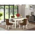 thumbnail image 1 of 5 Piece Capri Dining Set - Linen White & Dark Coffee, 1 of 1