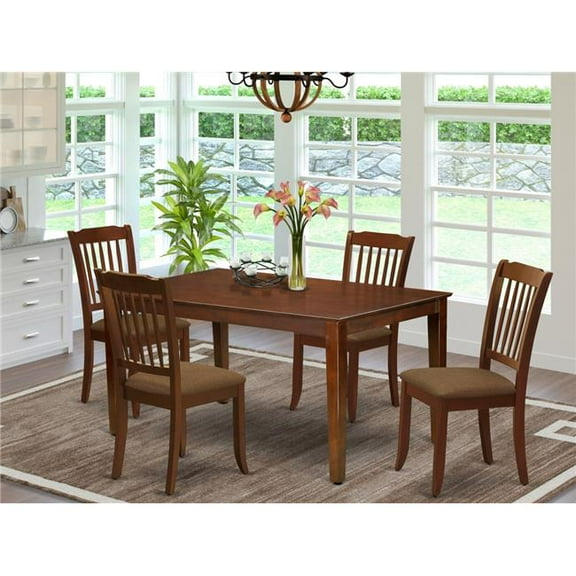 5 Piece Capri Dining Set - Mahogany
