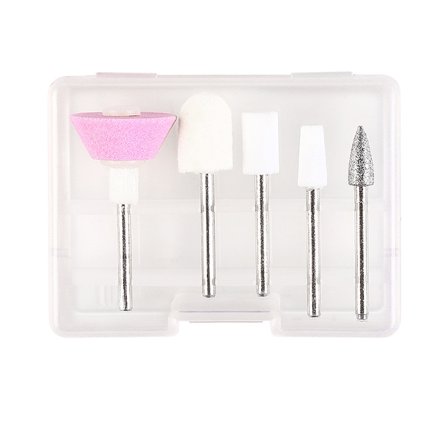 5 Piece Carbide Nail Drill Bit Set for Gel Polish Manicure and Pedicure Application