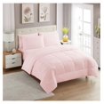 thumbnail image 1 of 5 Piece Comforter Set Bag Solid Color All Season Soft Down Alternative Blanket & Luxurious Microfiber Bed Sheets, Pale Pink, Twin, 1 of 6