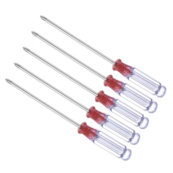 5-Piece Compact Screwdriver Set with Non-Slip Handle and Magnetic Blade for Household and Electronic Repairs