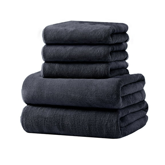 5-Piece Cotton Towel Set 55x28in + 29x14in Bath Sheet & Face Towels Home Spa Value Bundle Value pack