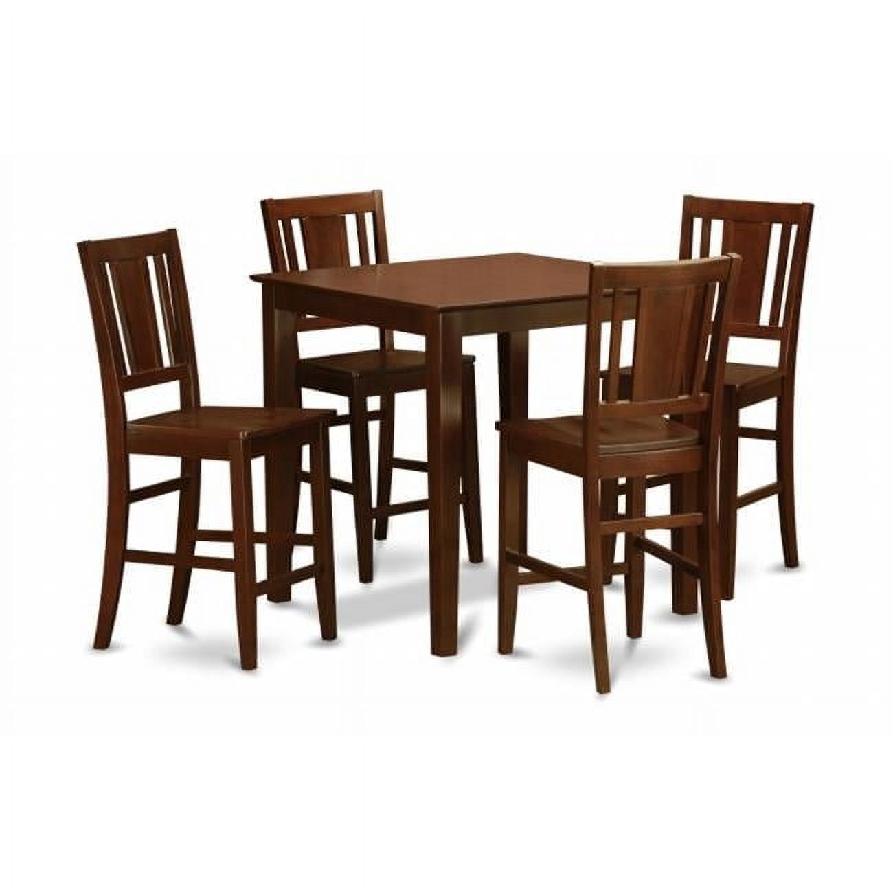5 Piece Counter Height Dining Set-Counter Height Table and 4 Kitchen ...