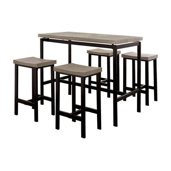 Simple Relax SR03CM3454PT-5PK Dining Set, Natural Tone,gray