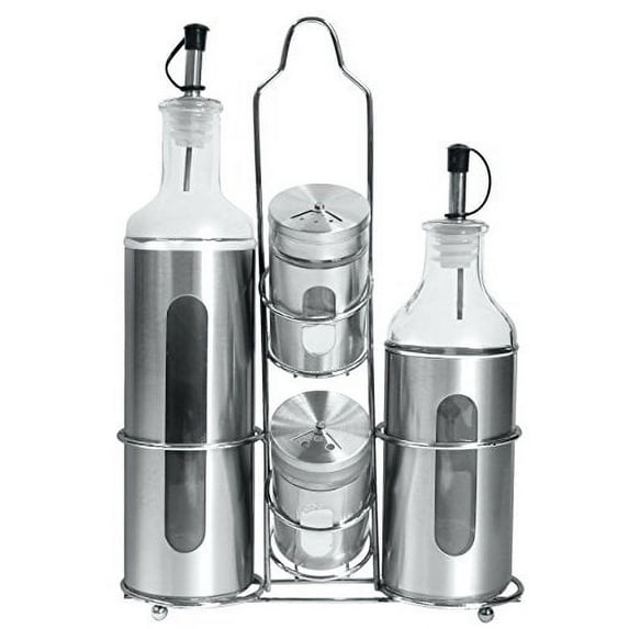 5-Piece Cruet Set with Stand