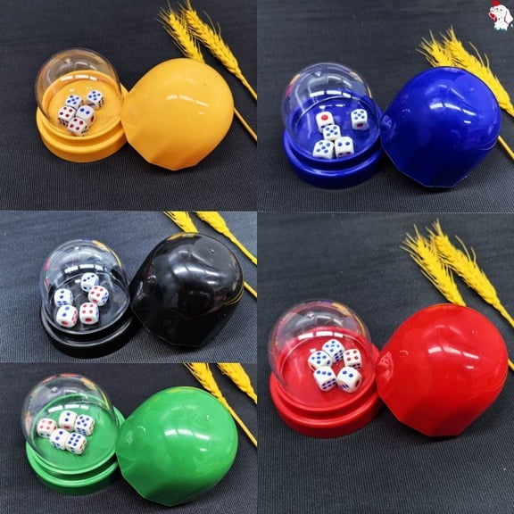 5-Piece Dice Shaking Cup Set, Extra-Thick Base with Anti-Loss Design for Drinking Games, Bar KTV Party Entertainment Supplies