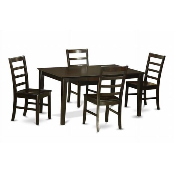 5 Piece Dining Room Table Set-Glass Top Dining Table and 4 Dining Room Chairs