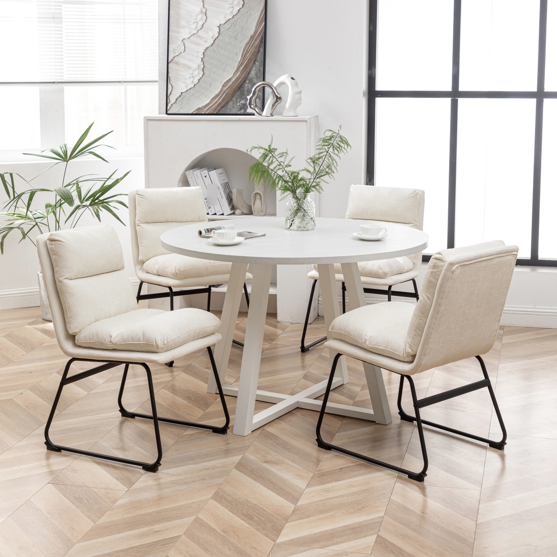 5 - Piece Dining Set with 4 Chairs | Home Dining Setup | MDF Table ...