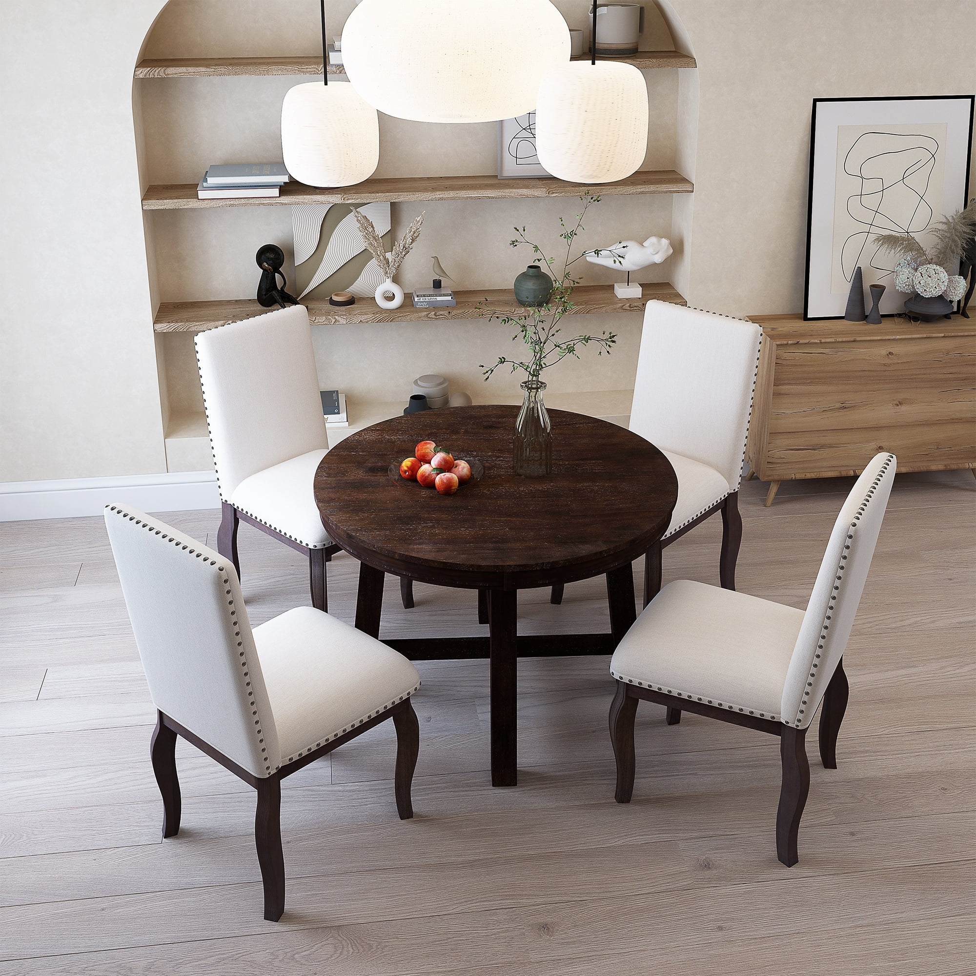 5Piece Dining Table Set Espresso