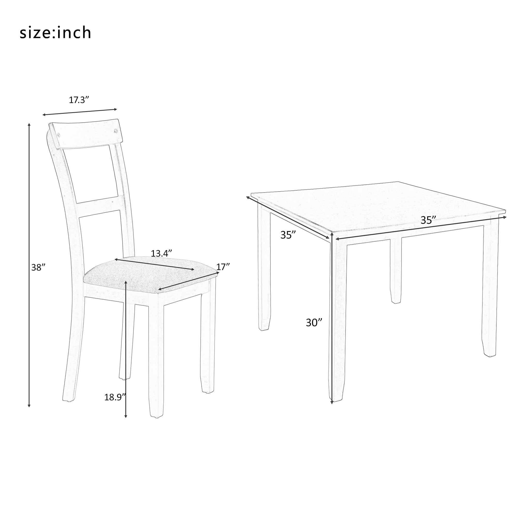 5 Piece Dining Table Set Industrial Wooden Kitchen Table And 4 Chairs 5 piece dining table set industrial wooden kitchen table and 4 chairs