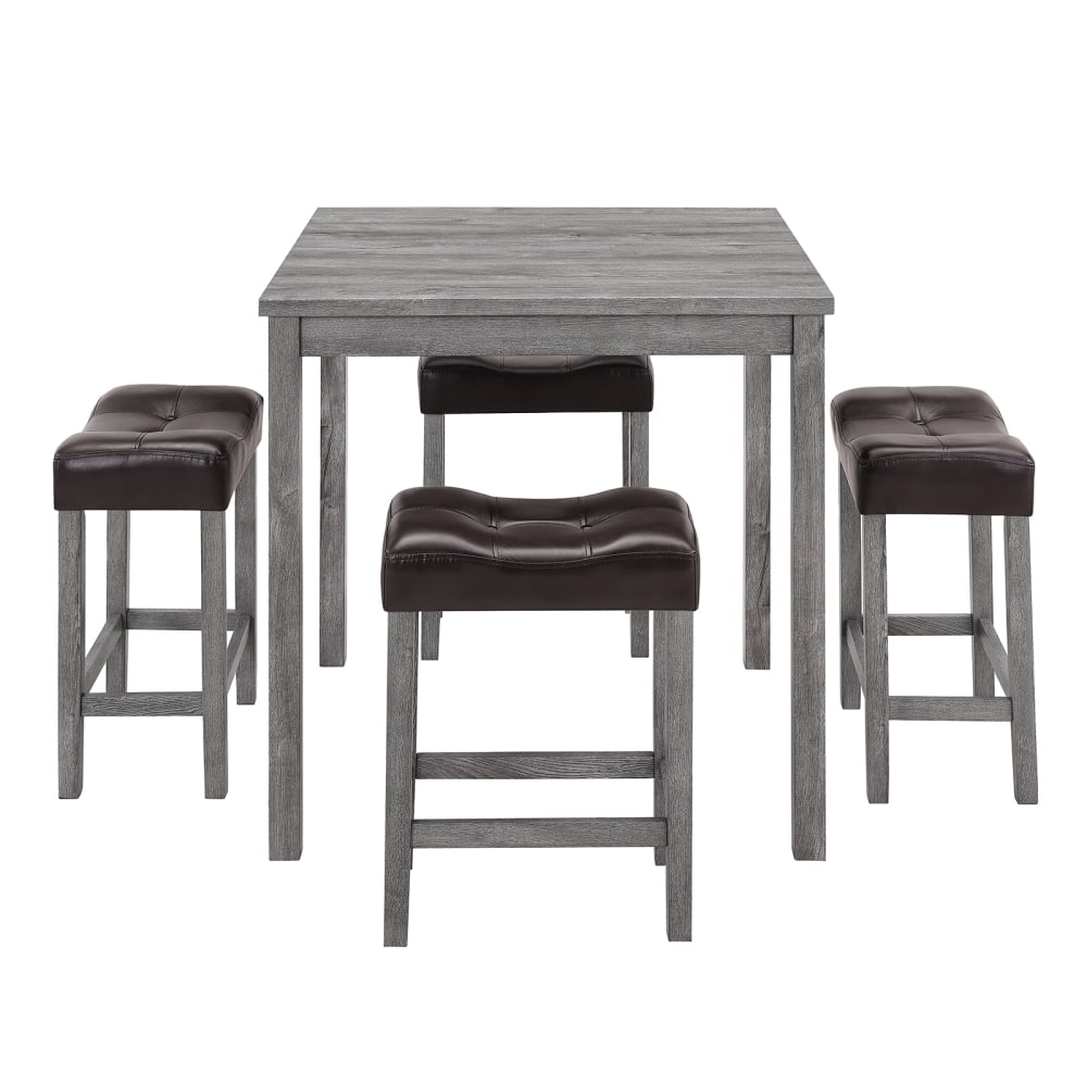 5 Piece Dining Table Set, Modern Wood Rectangular Dining Table with 4 ...