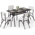 thumbnail image 1 of 5 Piece Dining Table Set for 4, Kitchen Table and Chairs for 4, Modern Dining Room Table with Storage Rack for Small Space, 1 of 7