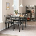 thumbnail image 1 of 5-Piece Dining Table Set for 4,  with 4 Cozy Chairs,  Rectangular Dining Room Table , Space Saving Dining Table for Apartment, 1 of 8