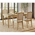 thumbnail image 1 of 5 Piece Dining Table Set for 6-8 People - Includes One Dining Table and 4 Wood Dining Chairs, Rustic Dining Set for Kitchen, Oak, 1 of 3