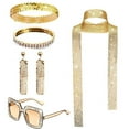 thumbnail image 1 of 5 Piece Disco Accessories Set 1970s Jewelry Retro Party Gear for Women Including Earrings Headband Bracelet Necklace, 1 of 1