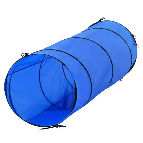 5-Piece Dog Agility Training Set - Adjustable Hurdles, Tunnel, Jump Ring & Weave Poles for Indoor/Outdoor Pet Obstacle Course