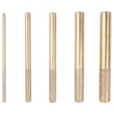 5-Piece Brass Drift Punch Set - Gold Metal Punch Tools For Automotive And Mechanical Work