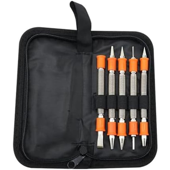 5-Piece Dual Head Nail Setter and Hinge Pin Punch Set, Hammerless Spring Nail Set, Striking Force Door Pin Removal Tool$$Tools & Hardware Other