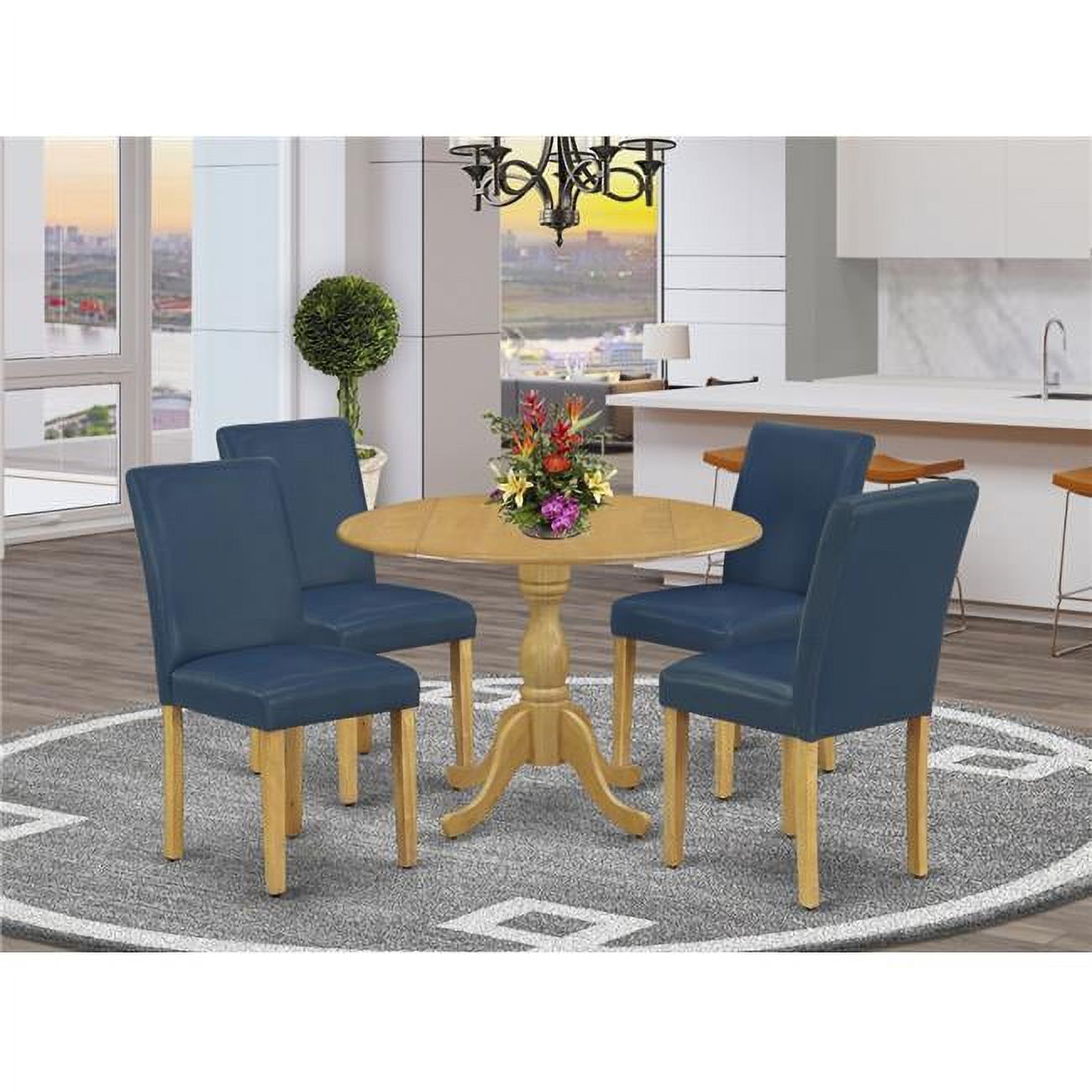 5 Piece Dublin Dining Table Set Oak