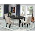 thumbnail image 1 of 5 Piece Dudley Modern Dining Set - Black & Cream, 1 of 1
