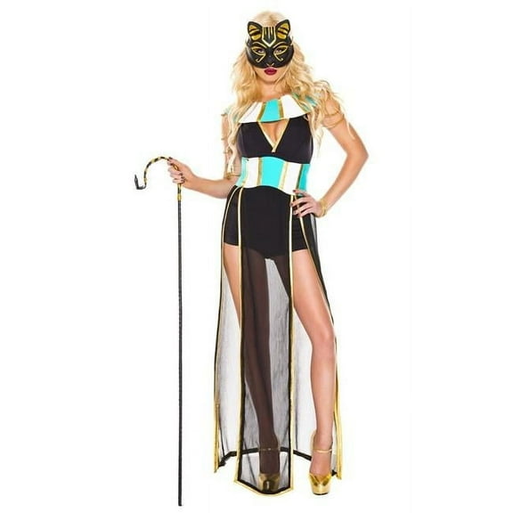 5 Piece Elegant Egyptian Bastet Costume - Small & Medium