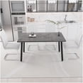 5-Piece Expandable Square Table Set, Faux Leather C-Chairs for Kitchen ...