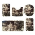 thumbnail image 1 of 5-Piece Fluffy Bathroom Rug Set – Soft Water-Absorbent Non-Slip Bath Mats (Machine Washable, Mixed Colors), 1 of 8